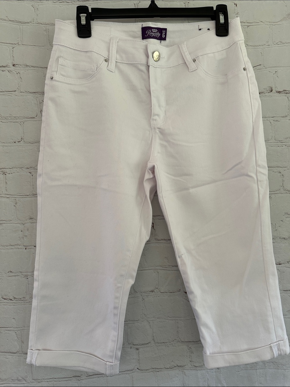 Royalty for Me New White Crop Jeans Size 6